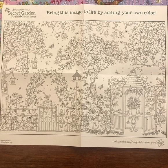 Buffalo Johanna Basford's Secret Garden Songbird Garden 500 Piece Jigsaw Puzzle - Picture 7 of 13